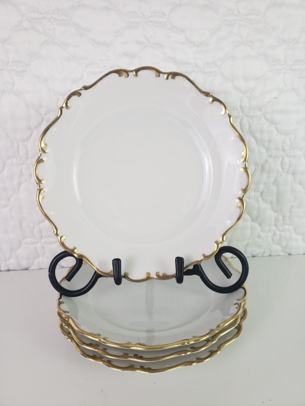Schumann Arzberg Germany Golden Elegance Bread & Butter Plates Lot of 4